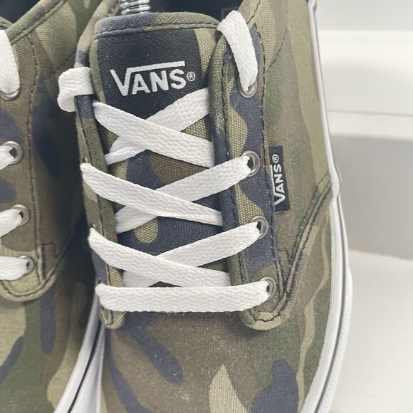Vans Camouflage Shoes Lace Up Green Low Top Skate Sneakers Boys Youth Size 6 - Picture 6 of 10